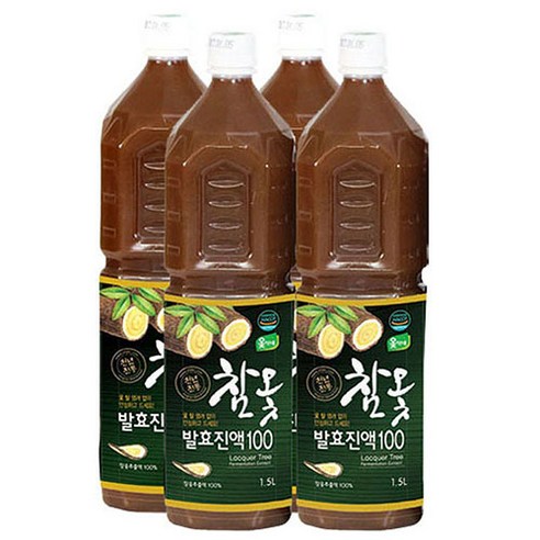 옻가네 천년전통 참옻발효진액100/4병/참옻100%, 1500ml, 4개