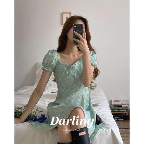 달트 [MADE]아리아 수채화 미니 원피스