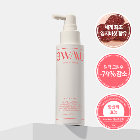 세계최초 영지버섯함유 탈모기능성 쓰리와우 가노더마 쿨링 토닉, 1개, 100ml