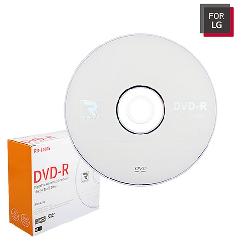 FOR LG DVD-R 4.7GB 16배속 공디스크 SLIMCASE 10p, LHB-CDR22