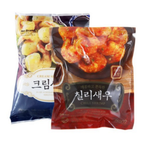 노브랜드 (칠리새우+크림 새우), 1세트