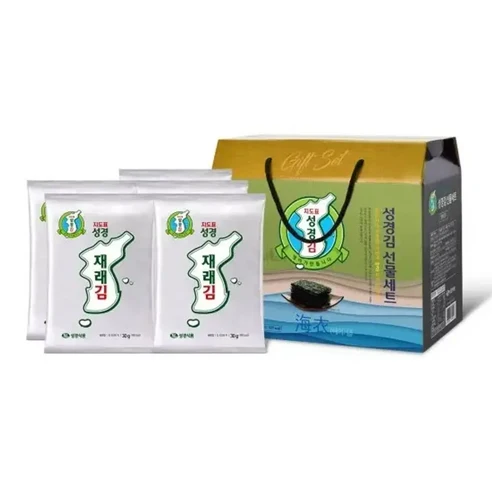 지도표성경 재래전장김 행복E세트, 30g 5봉
