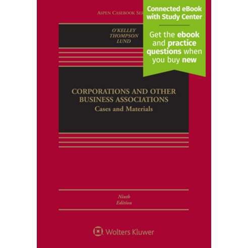 (영문도서) Corporations and Other Business Associations: Cases and Materials [Connected eBook with Study... Hardcover, Wolters Kluwer Law & Business, English, 9781543825923