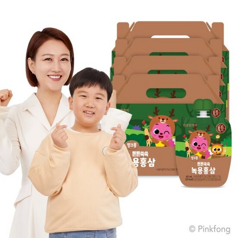 [천호엔케어] 핑크퐁 튼튼쑥쑥 녹용홍삼 30팩 4박스, 1.2L, 4개