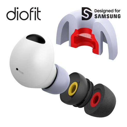 디오핏 갤럭시 버즈2 프로 이어팁 메모리폼팁/ 실리콘폼팁/ 다중플랜지 이어팁 Galaxy Bud2 Pro Eartips, S/M/L