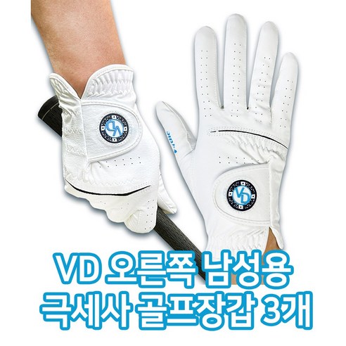 VD 극세사 골프장갑 남성 오른손 3개, 22호
