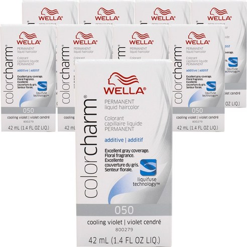 웰라 컬러참 퍼머넌트 리퀴드 헤어컬러 42ml, 50 Cooling Violet, 9개