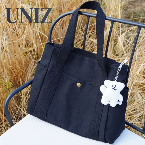 유니즈 사각 캔버스 에코백 데일리 토트백
