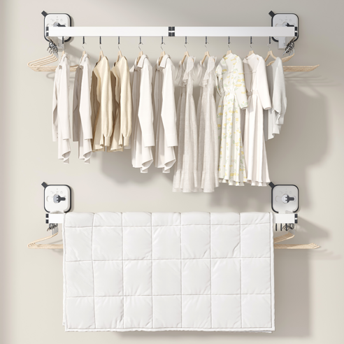 좁은 공간의 혁신, 유니홈 흡착식 건조대로 편리한 빨래 건조를 경험하세요.