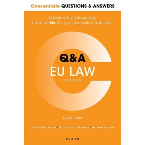 (영문도서) Concentrate Questions and Answers Eu Law: Law Q&A Revision and Study Guide Paperback, Oxford University Press, USA, English, 9780198853190