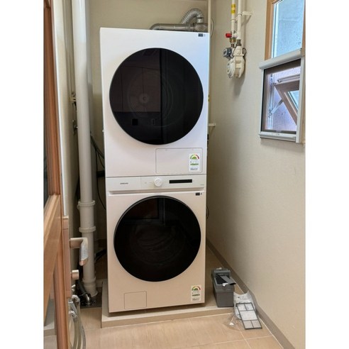 삼성전자 BESPOKE 그랑데 AI 원바디 세탁기 + 건조기 세트 리뷰 wf2522hdrrp