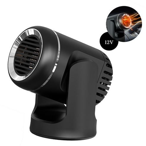 PTC 미니 차량용 가열히터 온풍기 서리제거기(블랙/화이트)(12V/24V), 12V, 블랙, 1개