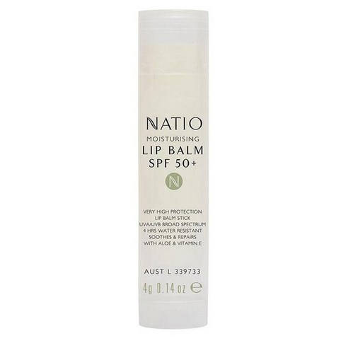 Natio 나티오 립 밤 4g, 모이스처링 SPF50