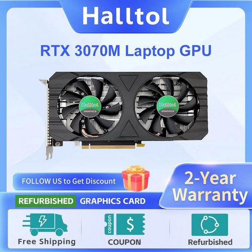 그래픽카드 4090 그래픽카드1060 Halltol RTX 3070M 노트북 NVIDIA GPU 256 비트 GDDR6 3070 8 그래픽 카드, 1.3070M-8GB