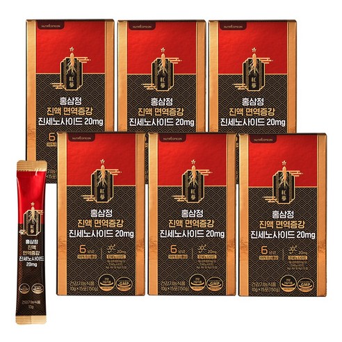 뉴트리커먼 홍삼정 진액 면역증강 진세노사이드 20mg, 10g, 90포