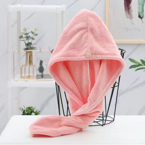 두껍다 촘촘하다 산호 벨벳 마른 머리 모자 흡수 목욕 모자 가방 사이드 마른 머리 수건 속건 가을 겨울 스타일 가방 두건, 마른머리모자25x65cm, 콤파스타