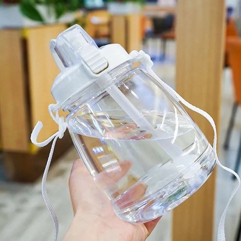 MEIISEO대용량 스포츠 물통 다기능 물병 휴대용 스포츠 물통 대용량 보온병, About 1300ml, White A