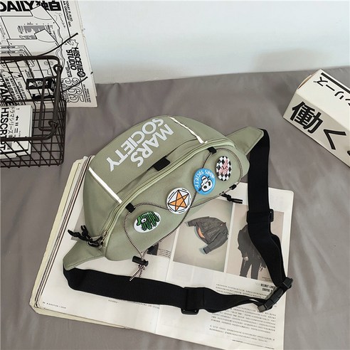 YAPOGI YAPOGI 신사복 브랜드 가슴 가방 남자 캐주얼 어깨 Crossbody 작은 배낭 여성 학생 맞춤형 반사 허리 가방 YAPOGI