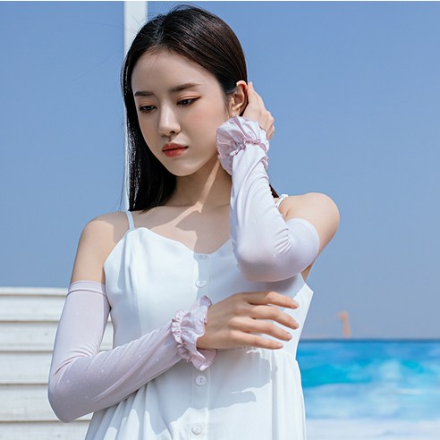 DFMEI 아이스 슬리브 여성 여름 아이스 슬림 자외선 차단 아이스 슬리브 커버 선녀, DFMEI 연보라색