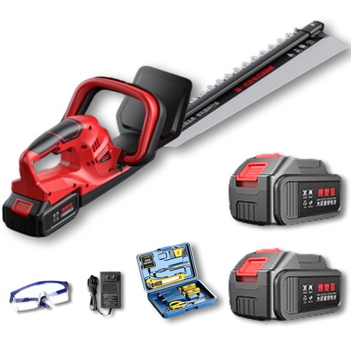 GLTM 독일기술 초경량 충전식 전정기 초강력 무선 전기 헤지트리머, (1+1) 9299900mAh 단날, 1세트