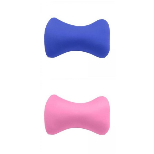 2Pcs 디럭스 튜브 마이크로 비드 볼스터 베개 이동식 커버 무취 및 유연성 홈 & 어웨이 용 머리 목 및 등 지원, 블루+핑크, 폴리에스터