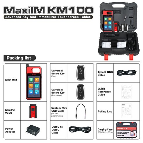 Autel-MaxiIM KM100 고급 1 분 키 생성 도구 IMMO 프로그래밍 갱신 및 트랜스 폰더 편집 PK IM508, 01 KM100_14 Vietnamese a3004t