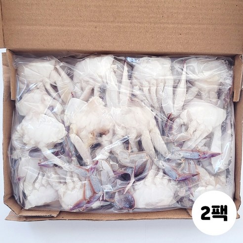 절단꽃게 S M L 2L 3L 450g 꽃게탕 냉동꽃게 냉동게, 450g (S), 2개