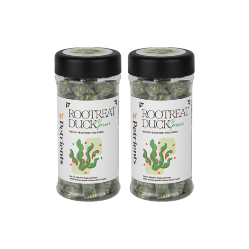 Rootreat Duck Green 루트릿 덕 그린, 그린(미국산 스피루리나/치아), 85g, 2개