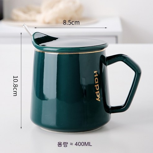 가정용 마크컵 덮개 스푼, 1개, 이니셜컵-D타입