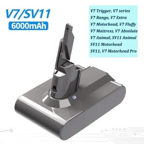 청소기 V7 SV12 배터리 V10 배터리 V6 충전식 소니용 배터리 진공 8000mAh V8 SV09 SV11 DC58 SV10, 1) V7 6000mAh