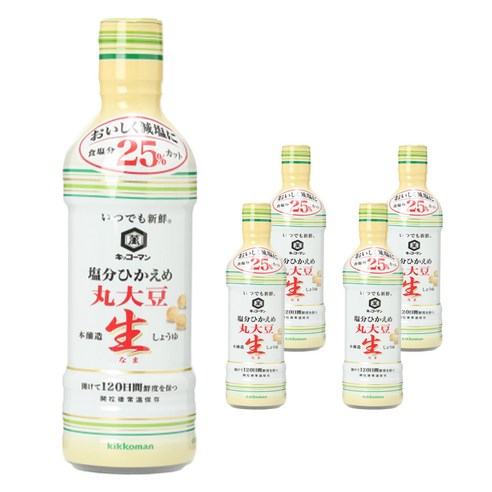 기꼬만 저염 콩 생 간장, 5개, 450ml