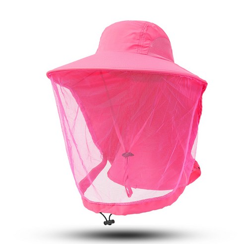 선빛 레이브 사파리 모자 방충 모기 퇴치 등산 낚시 캠핑 차단 농모 벌초, 핑크