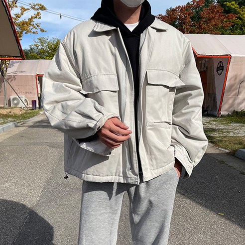 O-2689 BARRIER 오버핏 빅포켓 데일리 패딩 야상 - 남녀공용, 할인 혜택, 평균 평점 4.5/5