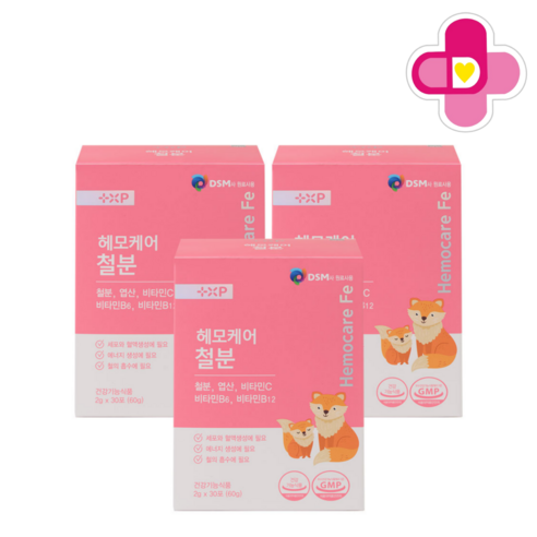 [약팜스토어] 약국판매 임산부 수유부 어린이 섭취 철분 엽산 비타민C 비타민B6 비타민B12 헤모케어 가루 리포퍼 철분, 3개, 30회분