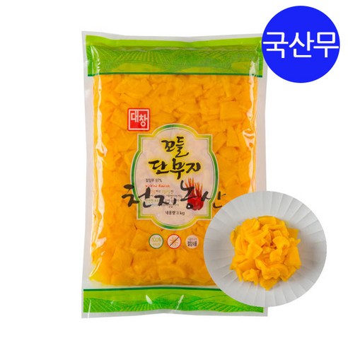 대창농산 대창 꼬들단무지 1kg (국내산), 3개, 1kg