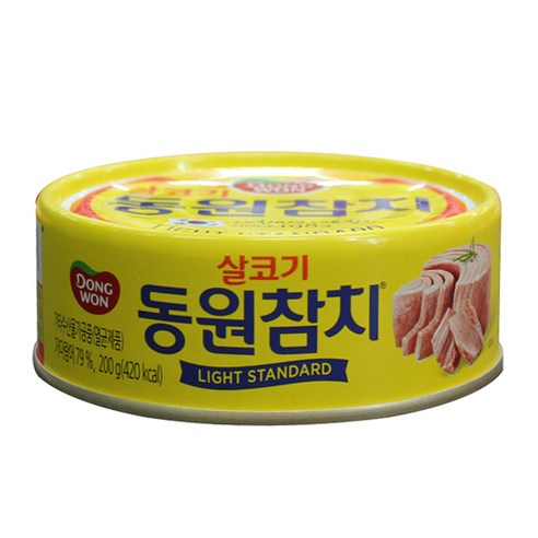 동원 동원참치 살코기 200g 식품 > 가공/즉석식품 캔/통조림류 참치/연어 통조림 일반참치통조림, 1개”></td>
<td style=