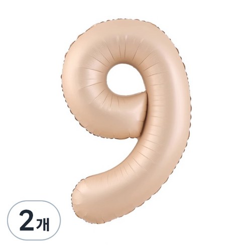 에스엠파티 2개입 100cm 대형 숫자풍선 9, 1개, 카라멜(2개입)