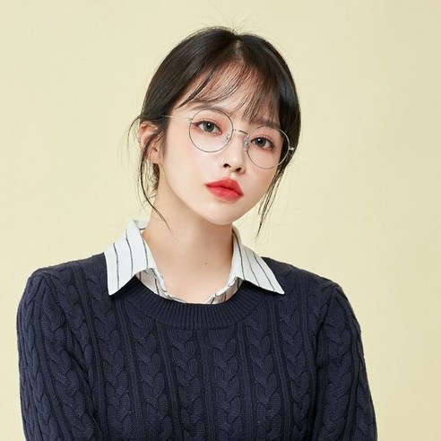 멜라크메 국산 동글이 남자 여자 은테 올실버 안경테 자외선 전자파 블루라이트 3세대 근적외선 차단렌즈