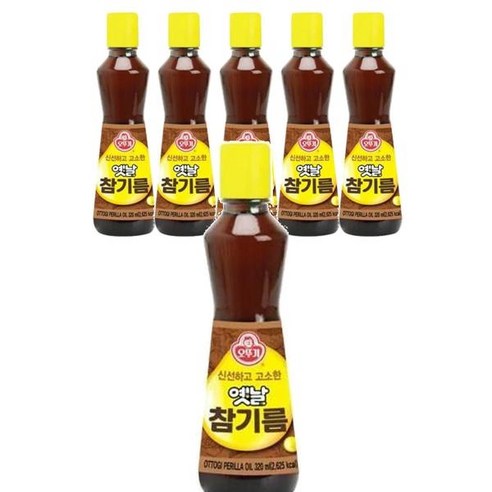 오뚜기 옛날참기름(병) 진한 참기름 답례품 320ML, 6개