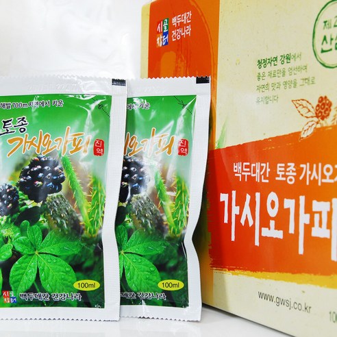 가시오가피즙 100ml*50개 시골장터 국내산 맑고 진한 진액, 50개, 100ml
