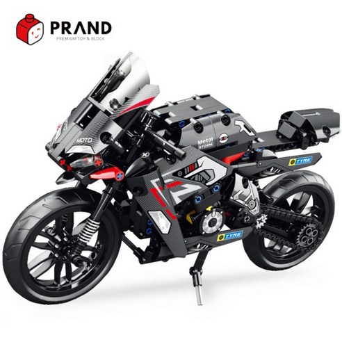 프랜디 오토바이 조립 테크닉 레고호환블록 47103, 모터사이클47103, 혼합색상