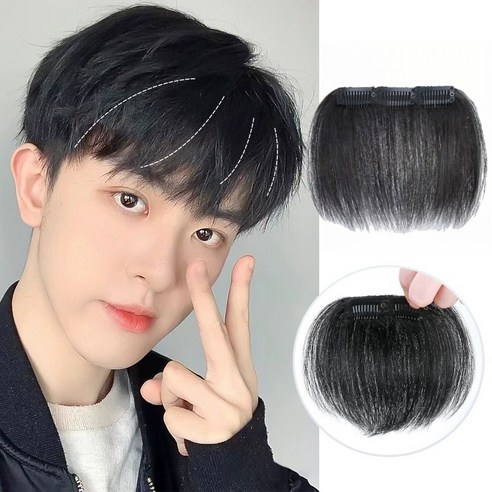 자신감 회복의 마법, 큐엔유 남성 인모 앞머리 부분가발 상세 리뷰 남자부분가발