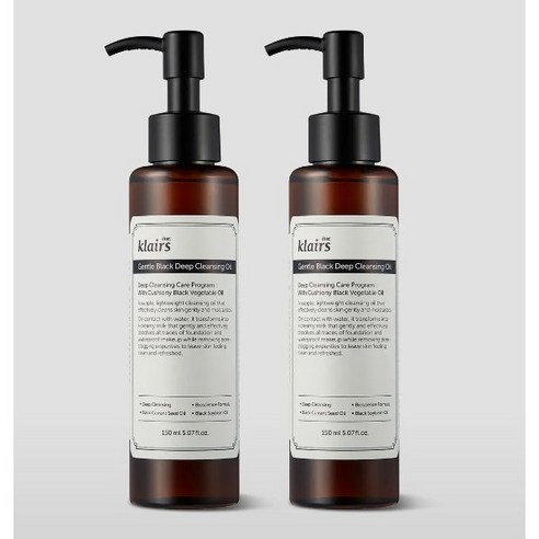 클레어스 젠틀 블랙 딥 클렌징 오일, 150ml, 2개