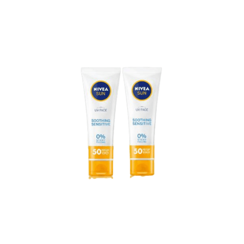 니베아 선 페이스 수딩 센서티브 크림 50ml X 2개 (SPF50+/PA++++)