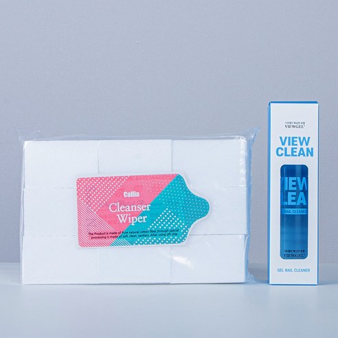 뷰젤 뷰클린 저자극 젤네일 클렌저 + 젤와이퍼 + 보관케이스, 30장, 1개, 120ml