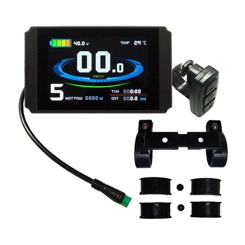 터치 센서 스위치가 있는 Ebike 속도계 방수 컴퓨터 야외 MTB 도로 사이클링 및 피트니스를 위한 대형 디지털 LCD, 85X53.5X18.8mm, 검은 색