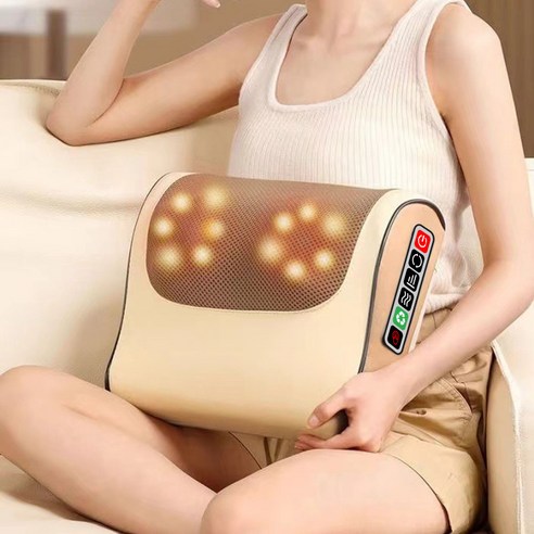 따뜻한 온열과 부드러운 주무름으로 매일 밤 편안한 휴식을 선사하는 목 어깨 베개마사지기