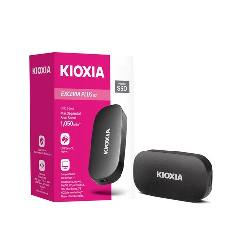 키오시아 PLUS G2 외장SSD [윈도우 Mac 안드로이드 호환], LXD20K, 1TB