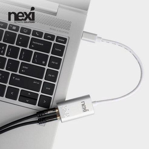 넥시 NX1059 USB Type-C to 오디오 컨버터/NX-U31STC/가상 7.1 서라운드/C타입/헤드폰/마이크 단자/알루미늄 메탈 재질/핫 스왑 지원