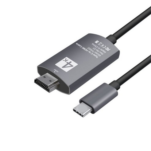 이츠굿텐 USB-C to HDMI 컨버터 고화질 미러링 MHL 케이블, 4K 60Hz_블랙
